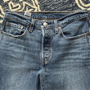 LEVI’S Button Fly 501 Jeans 27 x 30 Medium Wash Blue Straight Leg Denim EUC